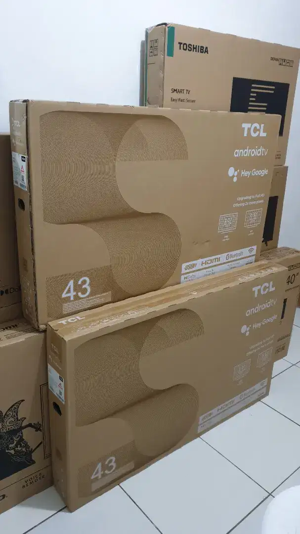 TCL ANDROID TV Digital 43 inch. 100% Baru, Bergaransi resmi & Bisa COD