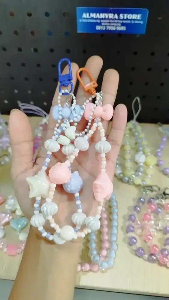 Gantungan Strap Hp Tali Manik