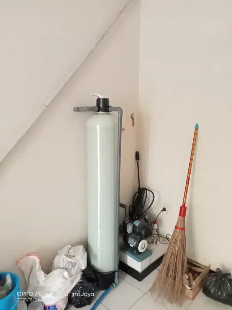 Pemasangan filter air dan instalasi pipa dan pompa air