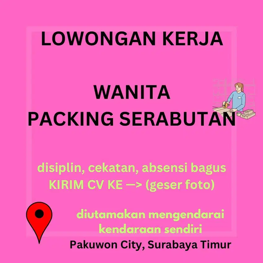 LOWONGAN KERJA Packing Serabutan