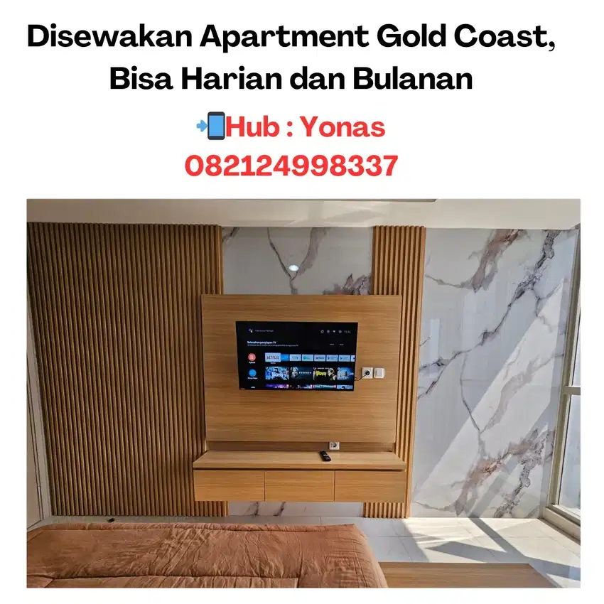 Disewakan Apartment Gold Coast, Bisa Harian dan Bulanan