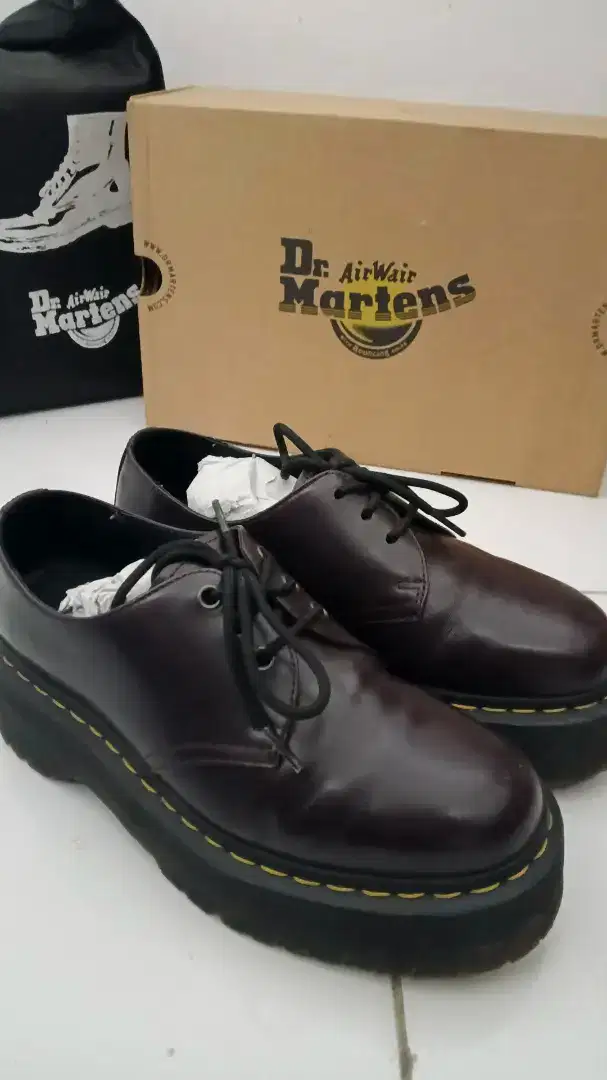 Dr. Martens 1461 Quad Burgundy Platform