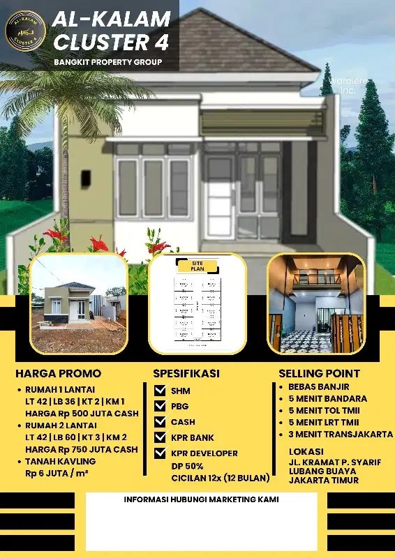 Rumah  Murah jakarta timue lubang buata tmii bambu apus pondok gede