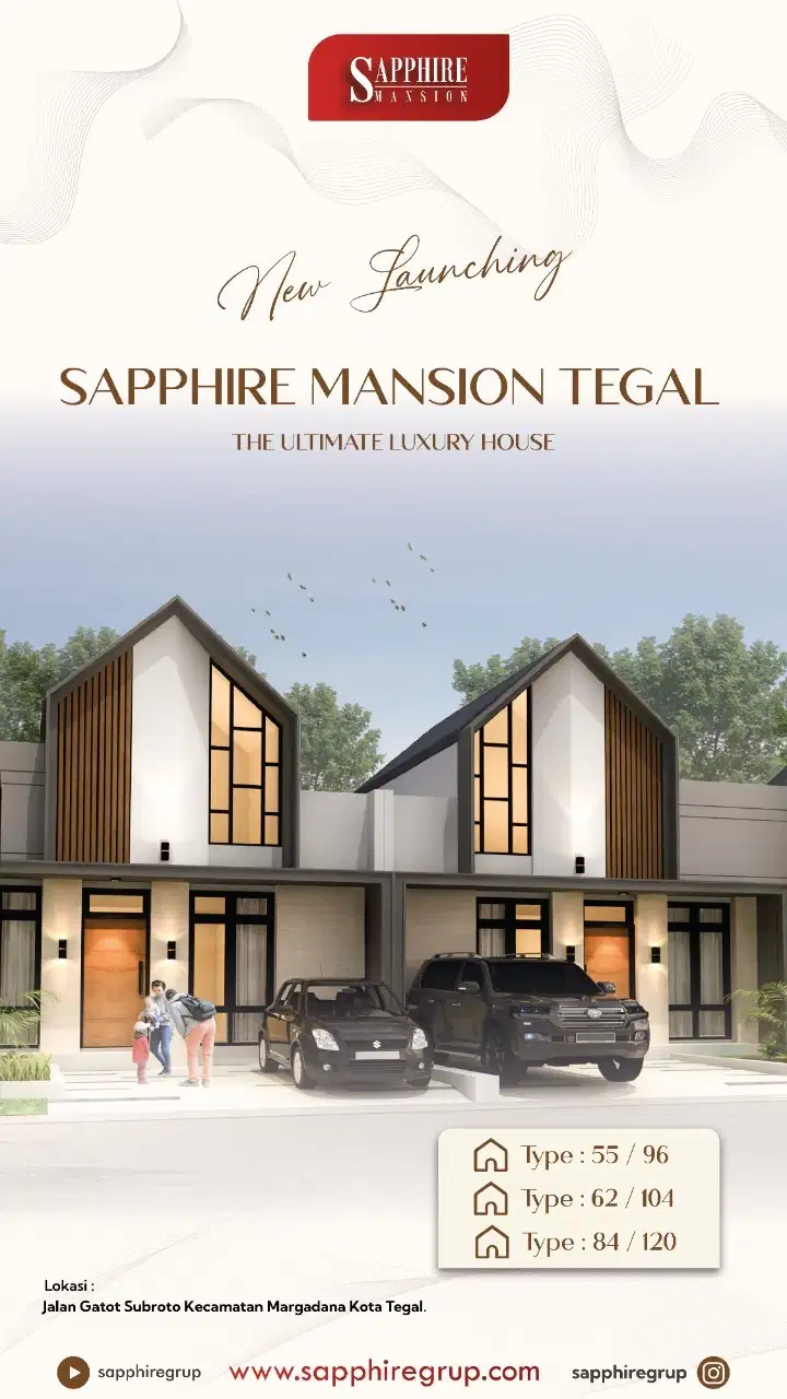 rumah di tegal sapphire mansion tegal