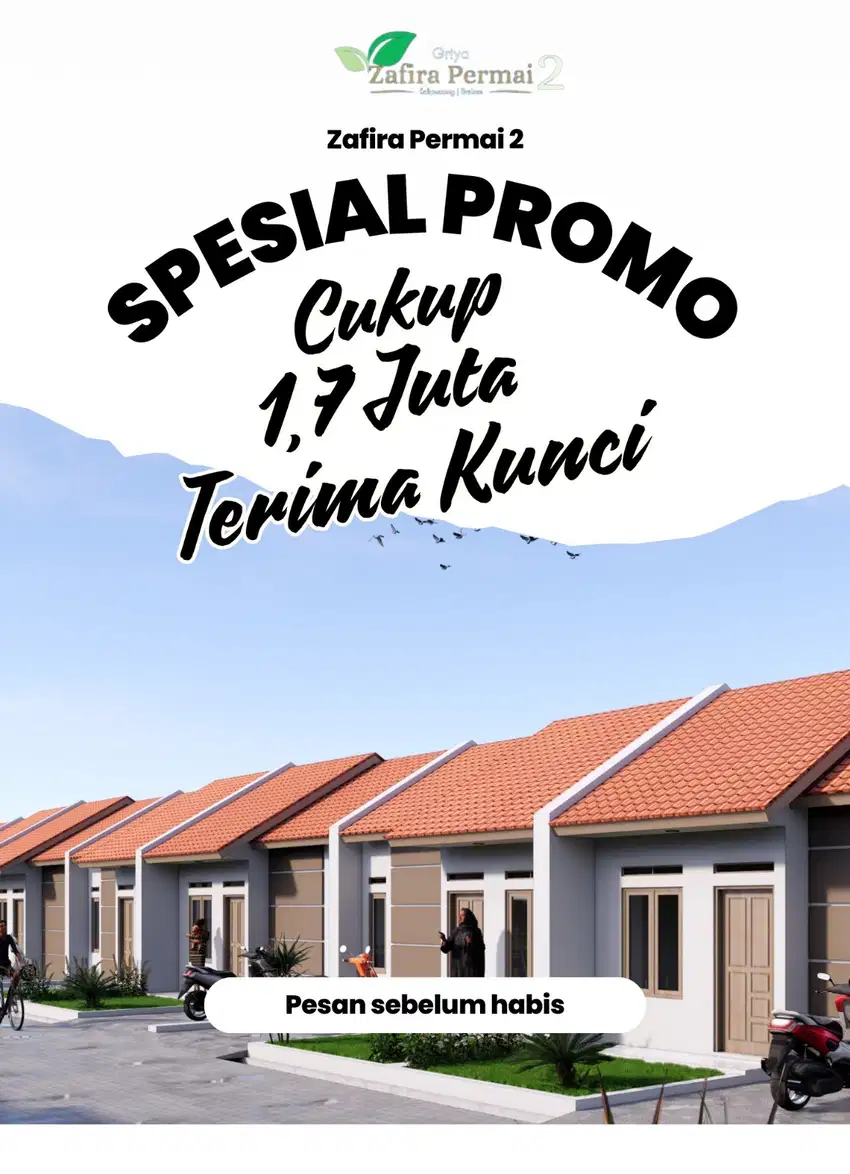 Rumah Subsidi type 30/60 DP 1jt Terima kunci