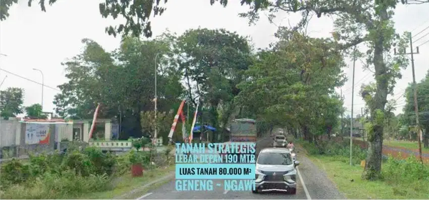 Tanah Strategis LD 192 mtr, Jln Raya Propinsi Madiun-NGAWI, Baguss