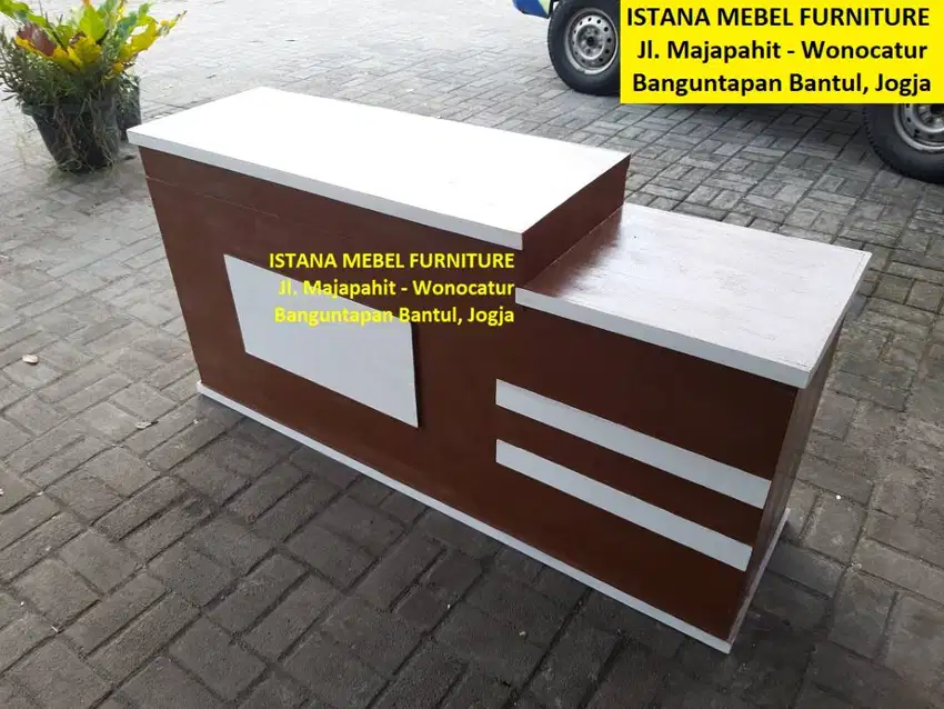 Meja Kasir Toko Minimarket Minimalis Loundry Laundry Londry Kayu (mlt)