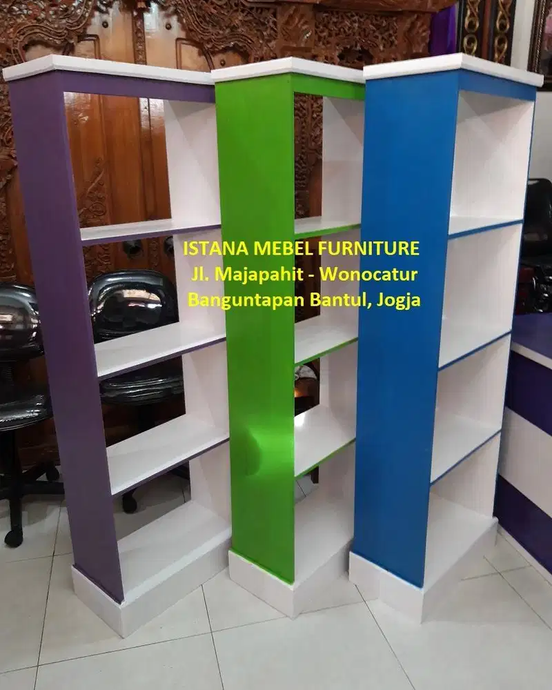 Almari Lemari Rak Buku Sepatu Kotak Susun Tingkat Serbaguna Kayu (mlt)