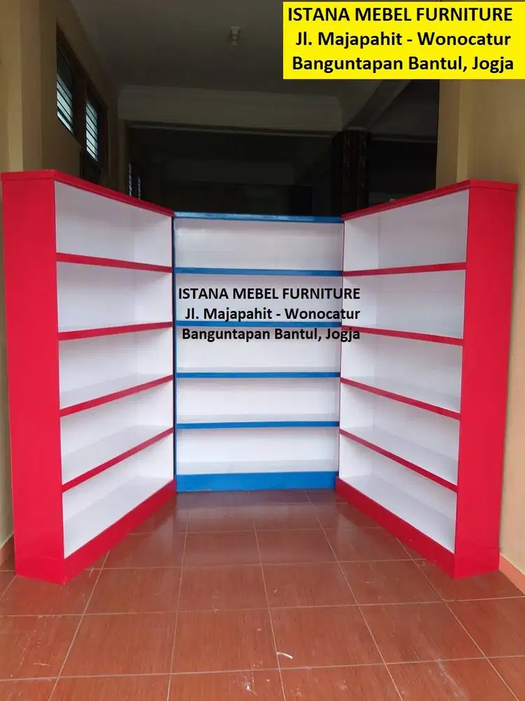 Almari Lemari Rak Display Etalase Toko Londry Laundry Loundry Kayu #SM