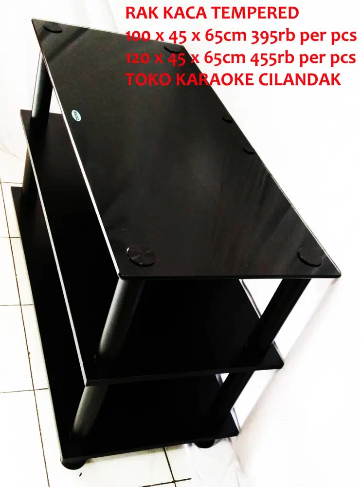 meja audio atau tak kaca tampret kokoh di obral