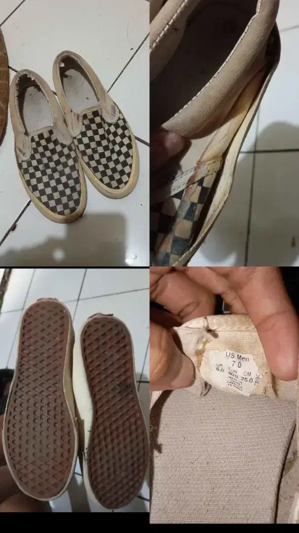 Sepatu Vans Slip On Motif Catur