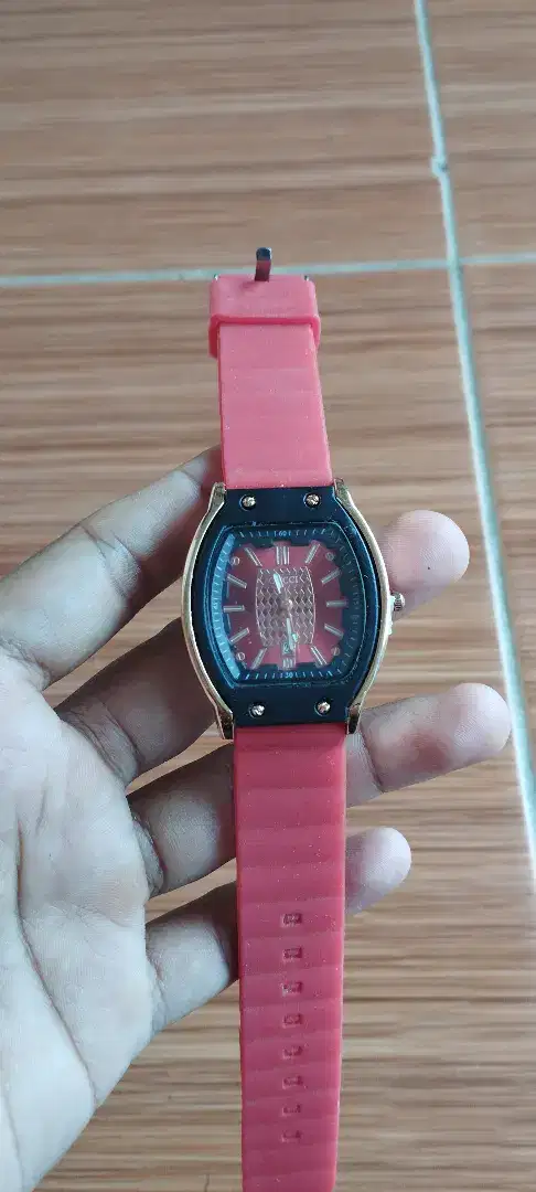 Jam cewek rubber permata