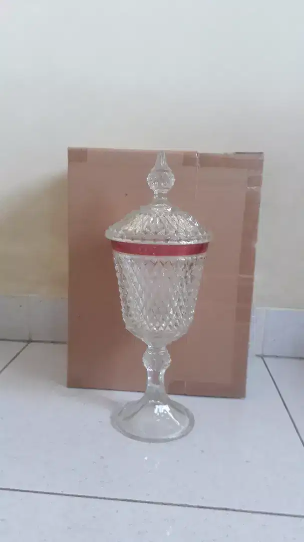 Toples Kristal Buatan Indiana Glass Model Diamond Point & Temple