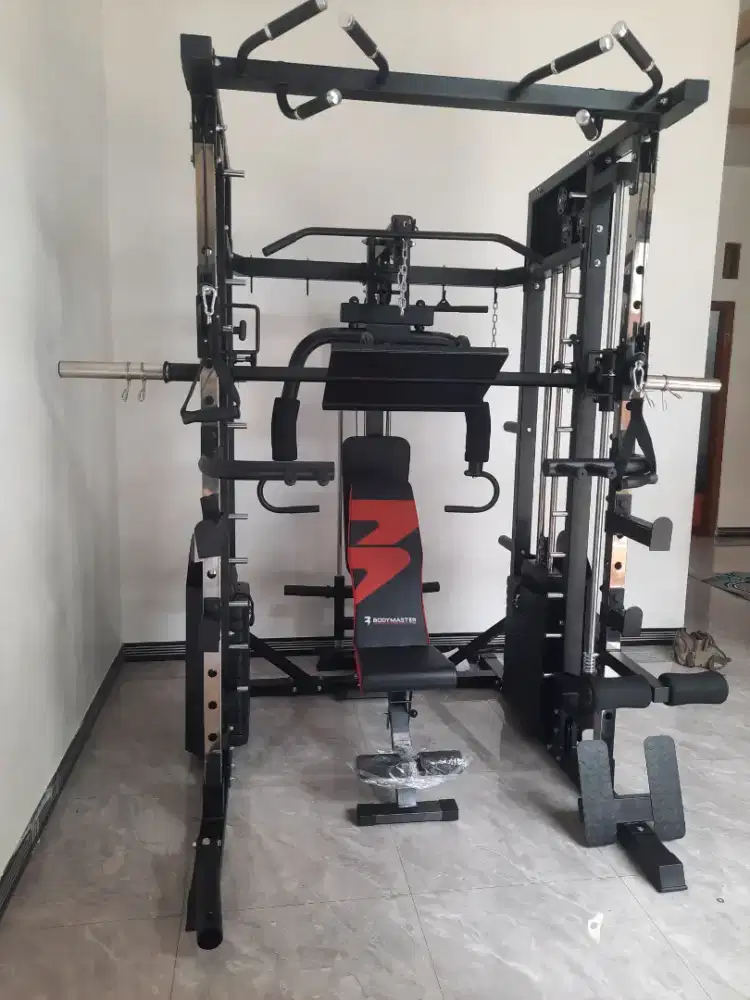 Smith machine multygym trainer full set komersial fitness import