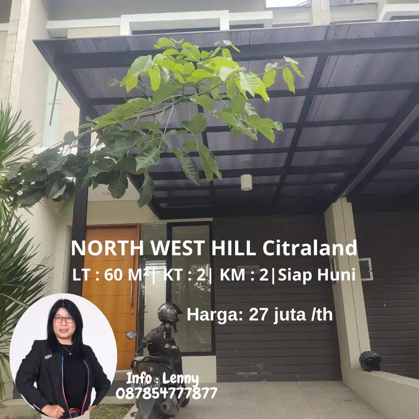 Disewakan rumah  siap huni  NORTH WEST HILL Citraland  surabaya barat