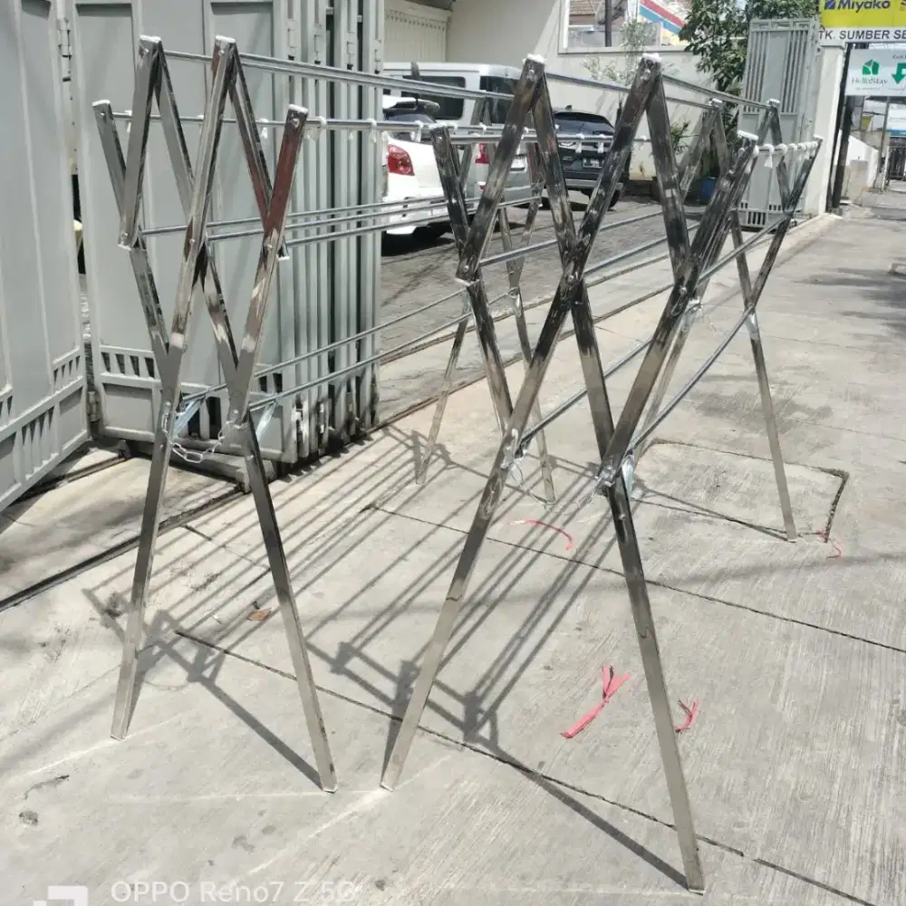 Jemuran pakaian stainless kotak freeongkir