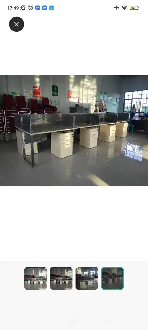 Meja kantor full partisi