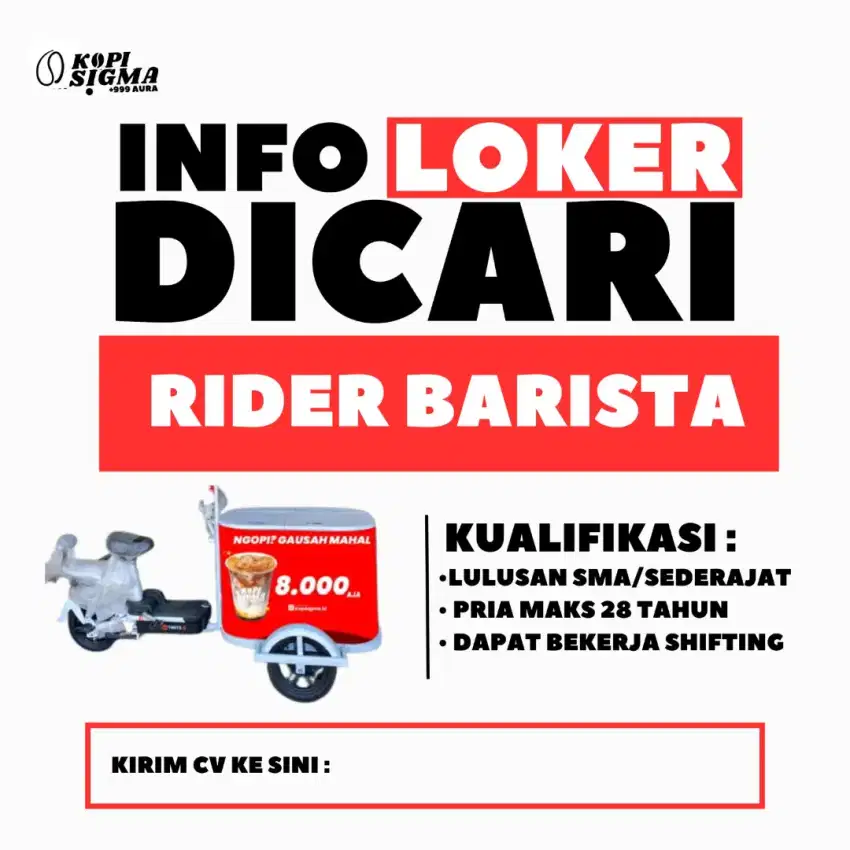 Dicari barista kopi keliling