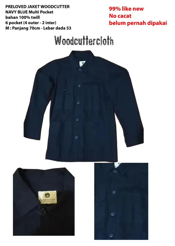 Jaket Woodcutter Navy Blue M (99, 9%) like new