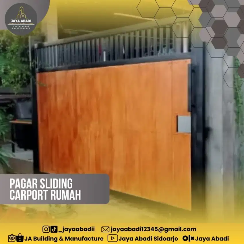 PAGAR ATAU PINTU CARPORT RUMAH MODEL SLIDING DAN ATAU SWING