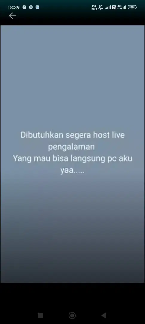 Lowongan loker host live