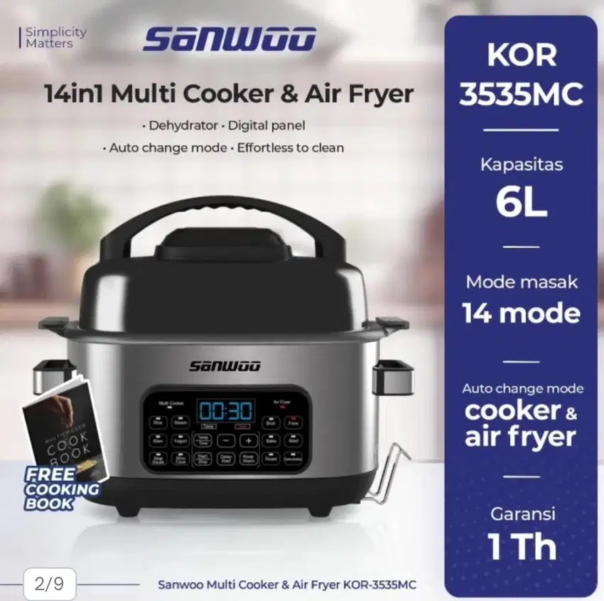 Sanwoo 14 in 1 Multi Cooker & Air Fryer