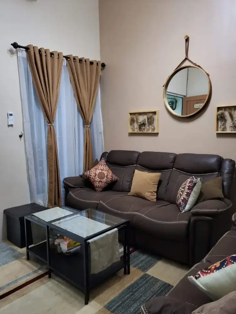 Gorden jendela blackout 100% warna Almond (dijual Alll in)