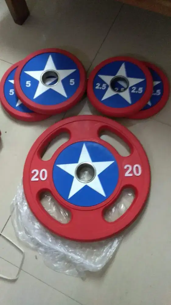 Plate rubber beban plate alat angkat beban ecer/set