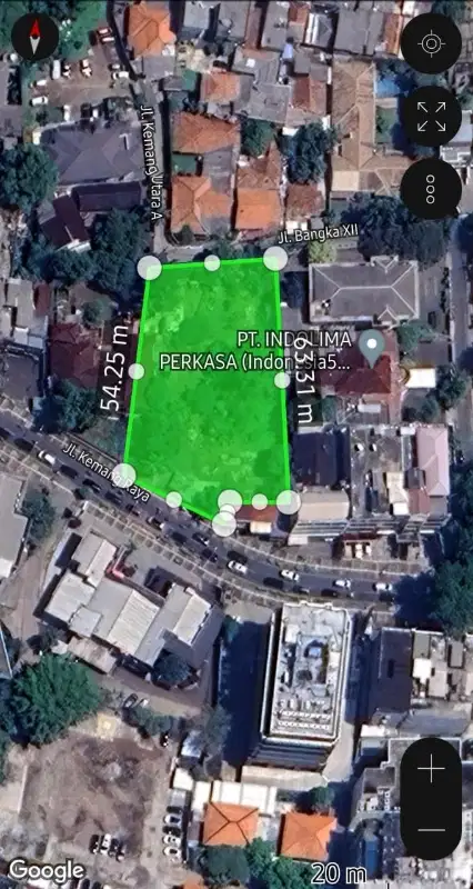 Kavling Komersil Kemang Raya Luas 2,000m²