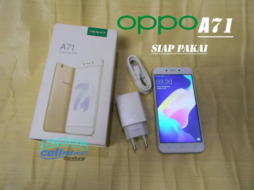 OPPO A71 2/16GB  GOLD KELENGKAPAN FULLSET