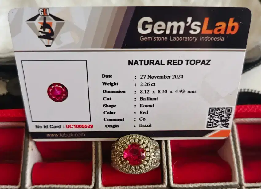 Natural Red Topaz + memo, jual/tt/bt segala jenis barang