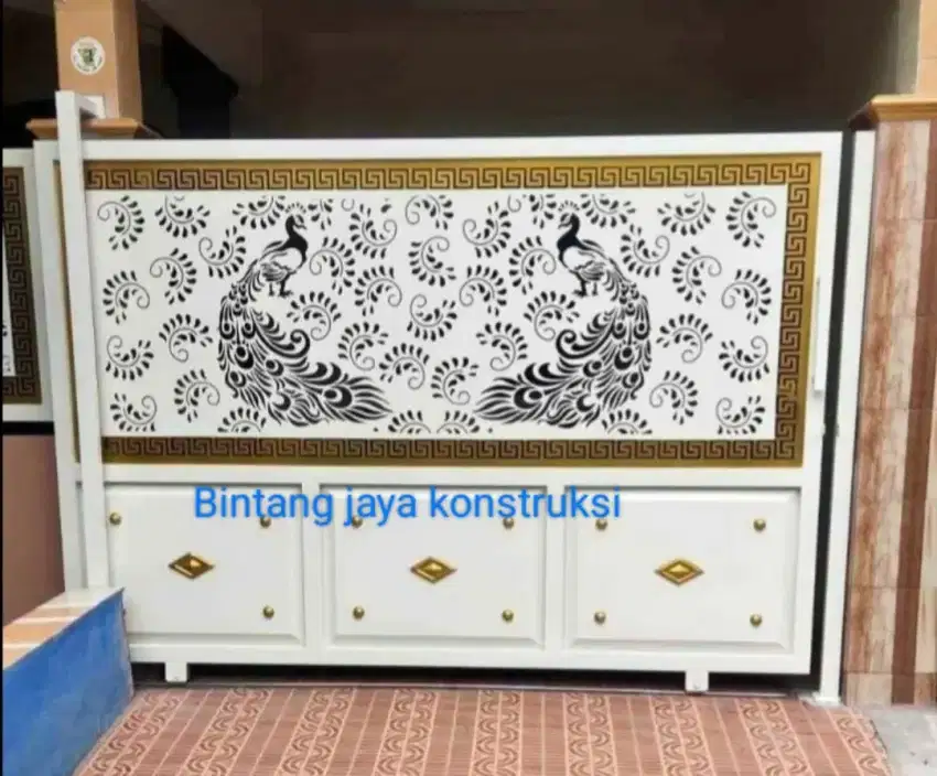 Pintu pagar laser cutting mewah