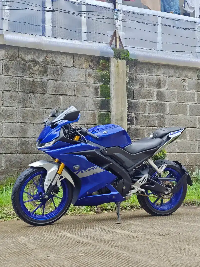 YAMAHA R15 V3 BIRU TAHUN 2021 PART ORI ADA UNIT RAWATAN MULUS