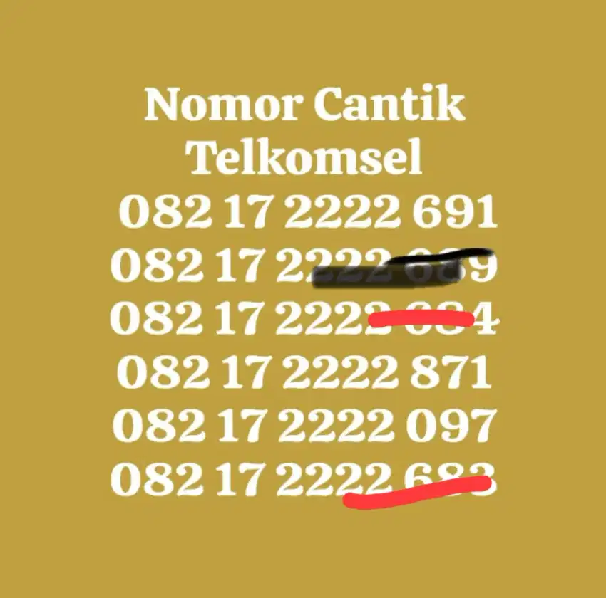 NOMOR CANTIK TELKOMSEL