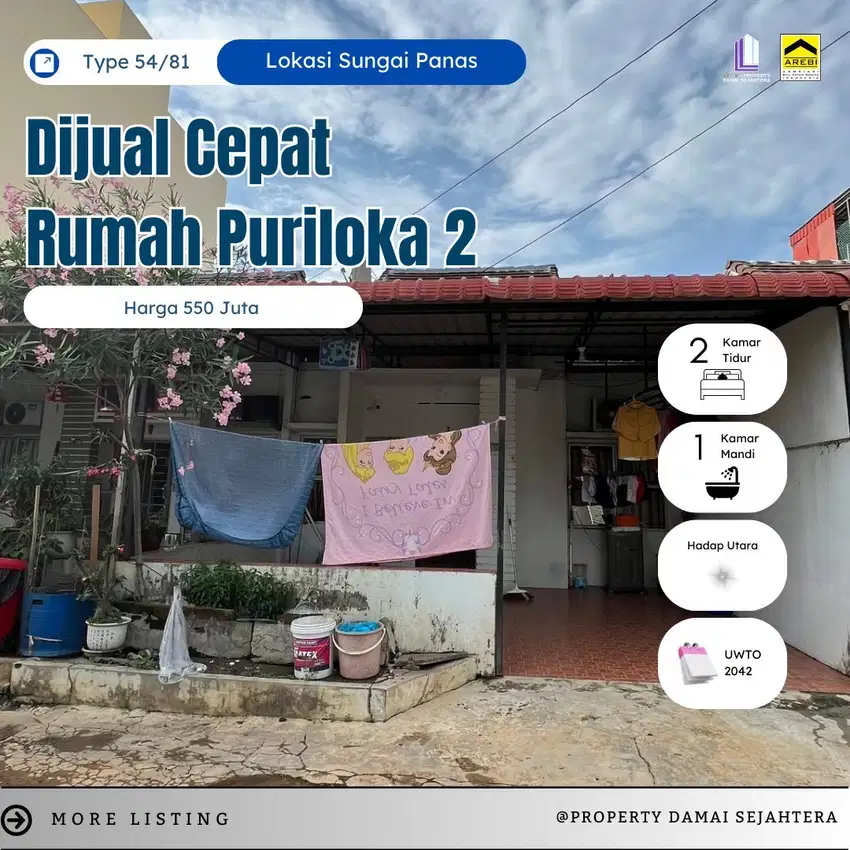 jual rumah puriloka 2 siap huni dekat vihara maitreiya