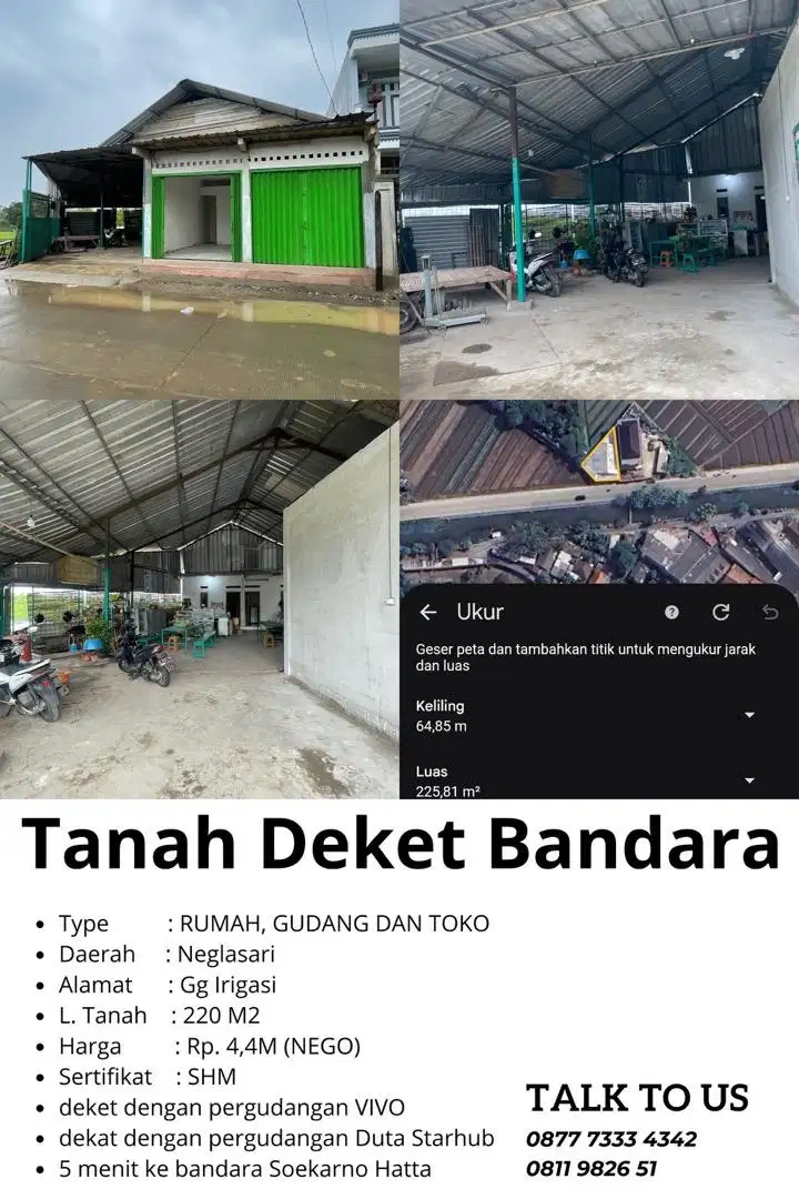 Di jual Gudang dan Toko