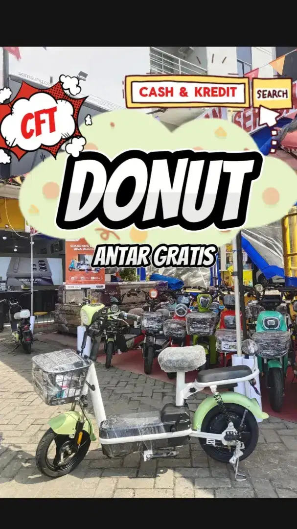 SEPEDA LISTRIK DONUT NEW BERGARANSI RESMI DIJAMIN AMAN