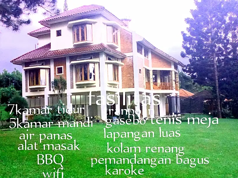 Villa asri dan besar dengan fasilitas lengkap