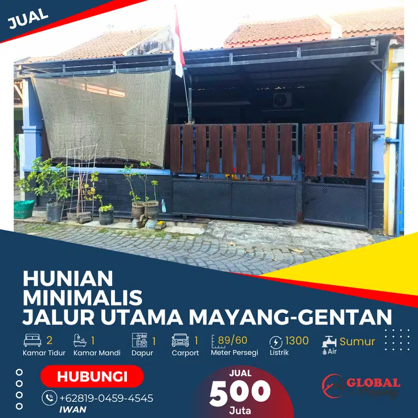 Hunian Strategis Jalur Utama Mayang-Gentan