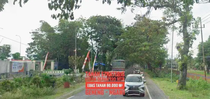 Tanah Strategis LD 192 mtr, Jln Raya Propinsi Madiun-NGAWI, Cantiq