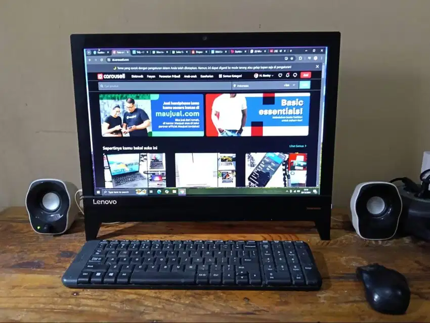 PC All In One Lenovo AMD A6-9200 Ram 16 GB SSD 128 GB + HDD 320 GB