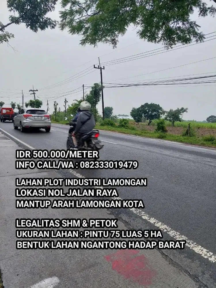 Lahan plot industri lamongan