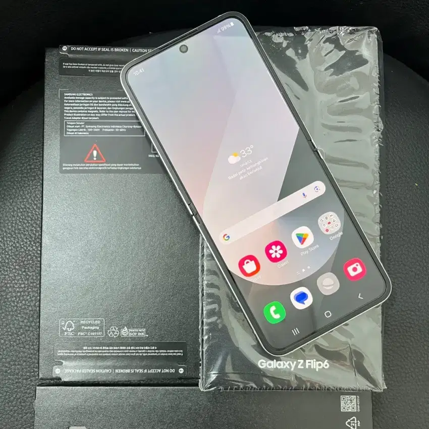 Samsung Z Flip 6 5G Silver Shadow  12/256GB garansi masih 1thn