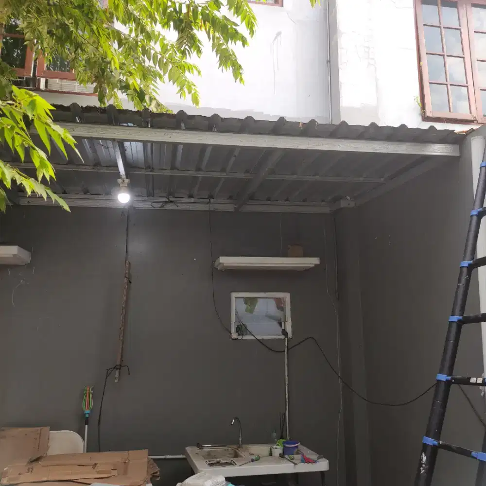 Dijual Kanopi Rangka Baja Ringan UK P2xL4 meter bonus Talang Air PVC