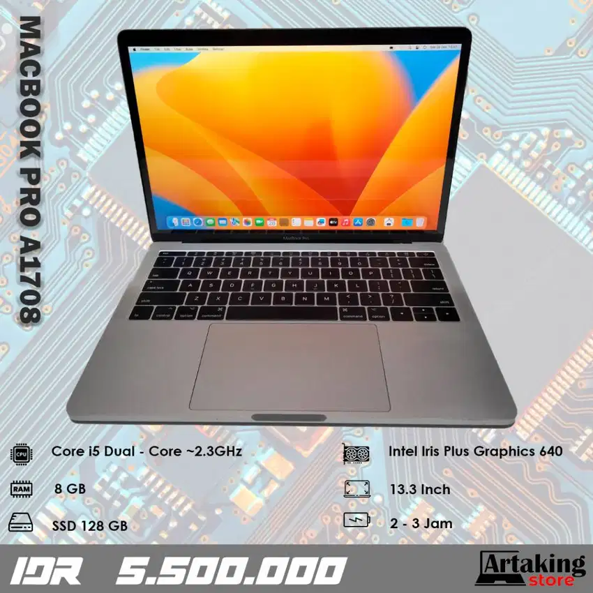 FULL SET - Macbook Pro A1708 (2017) - Core i5 - Ram 8 GB