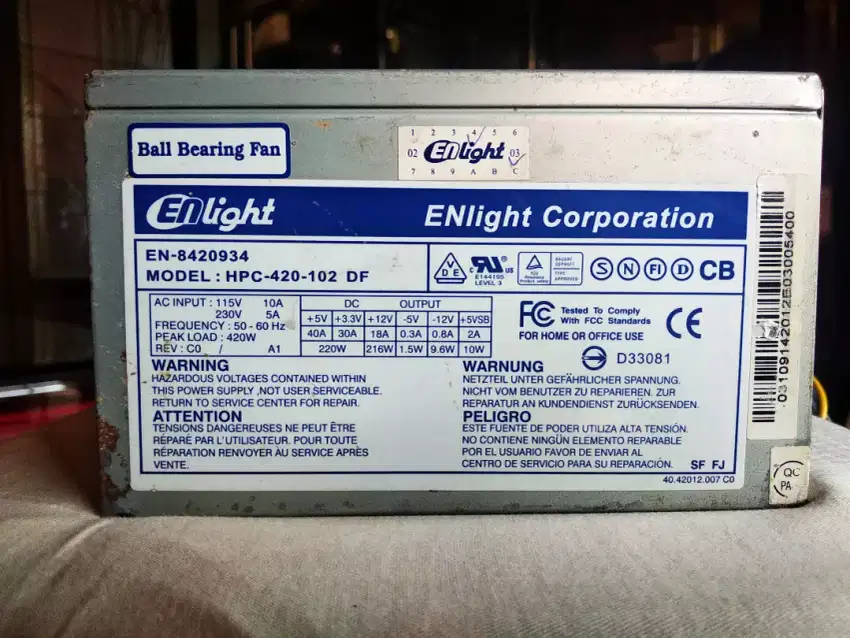 Power Supply ENLIGHT 420 untuk PC Desktop