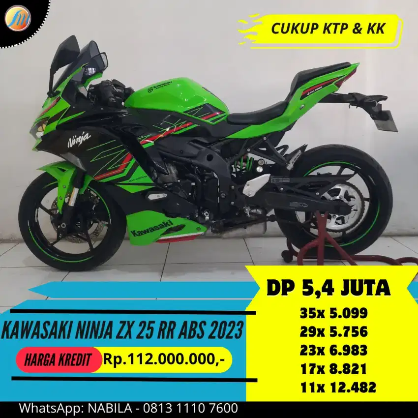 JUAL CEPAT KAWASAKI NINJA ZX 25 RR ABS 2023 CASH KREDIT SEKEN TERAWAT