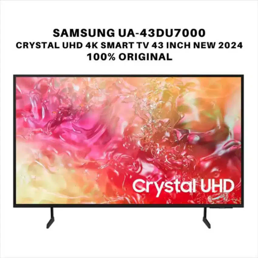 Bisa Cicilan.Samsung LED Smart TV 43Inch 4K UHD UA43DU7000 Crystal UHD