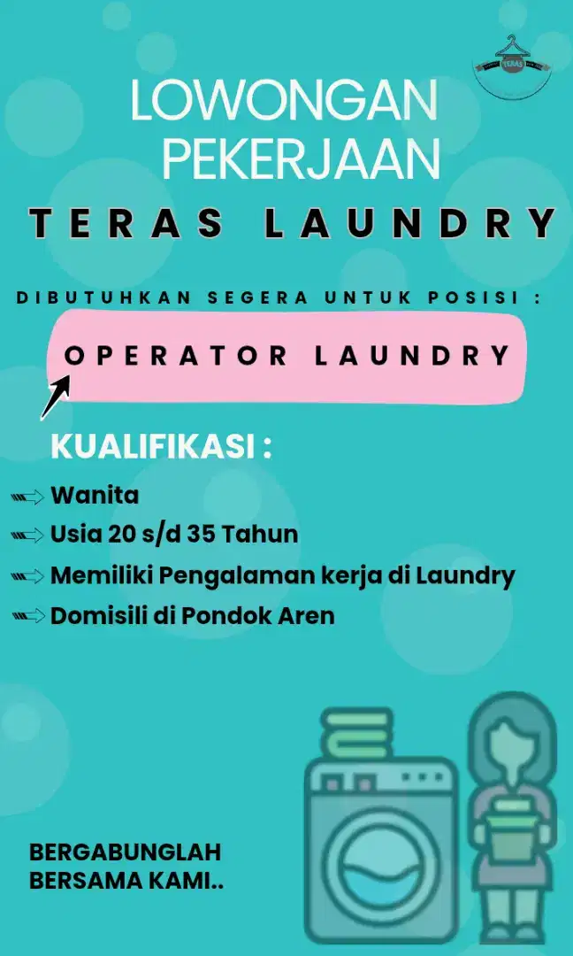 Lowongan Kerja Operator Laundry