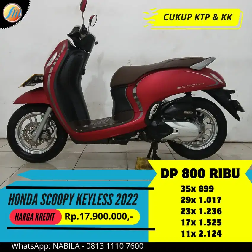 JUAL CEPAT CASH/KREDIT HONDA SCOOPY KEYLESS 2022 SEKEN BERGARANSI